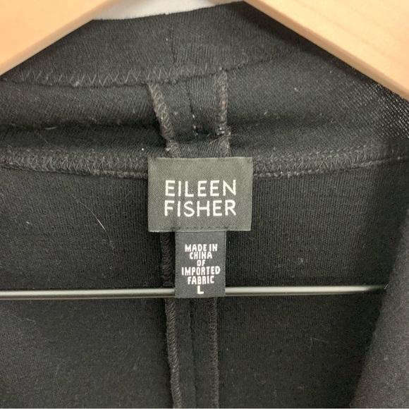 Eileen Fisher Open Draped Cardigan Black Size Large - Picture 3 of 3